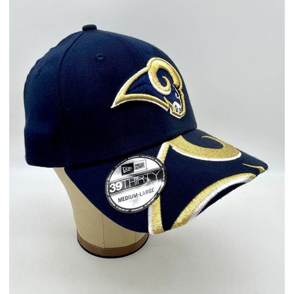 Brand New St Louis Rams 39thirty Fitted Cap Baseball Hat Size Medium-Large - Picture 2 of 12